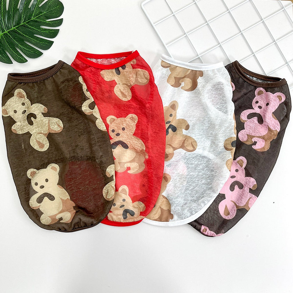 Large Dog Summer Vest  Bear Print Cooling Apparel_CWMM11135