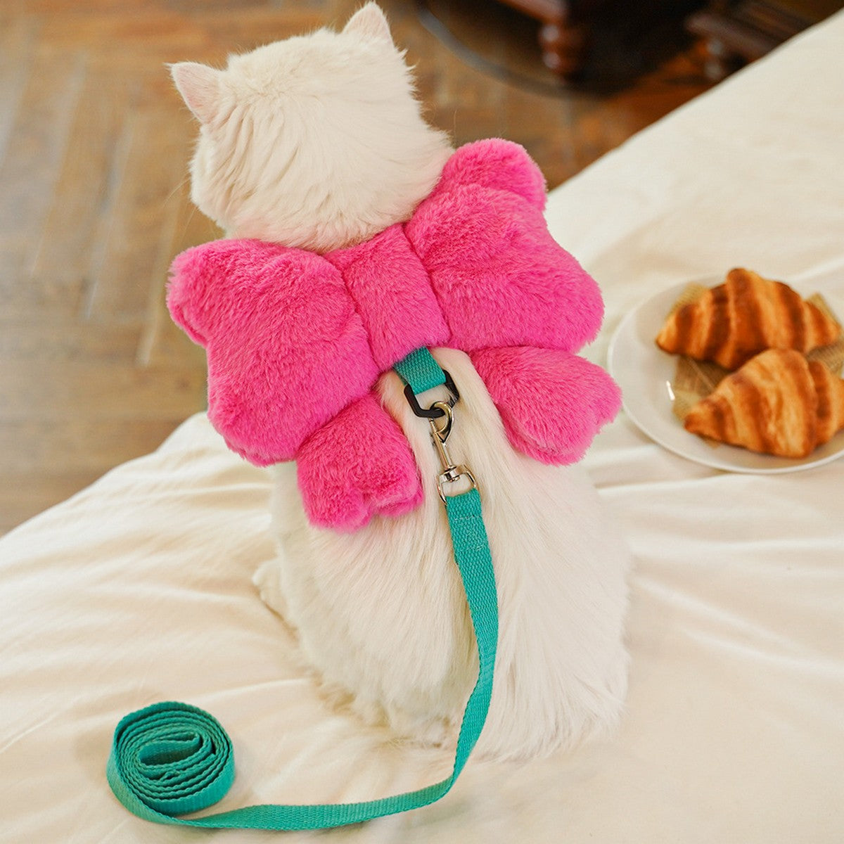 Pet Harness Leash – Bow Design Dog Cat Set_CWMM11297