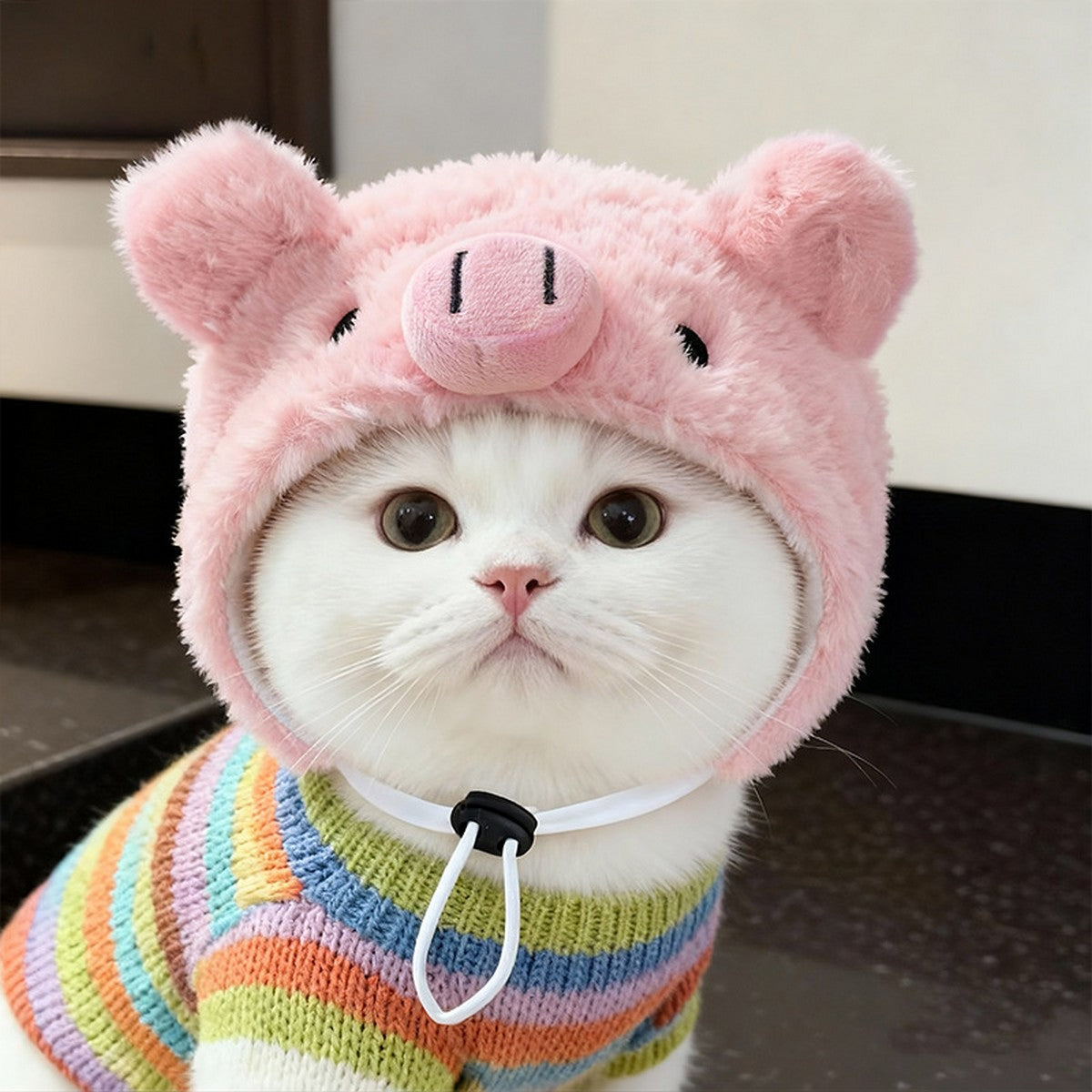 Pet Pig Costume Hat for Dogs Cats_CWMM12788