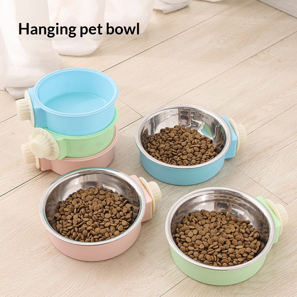 Thickened Fixed Hanging Stainless Steel Pet Bowl_CWMM13009