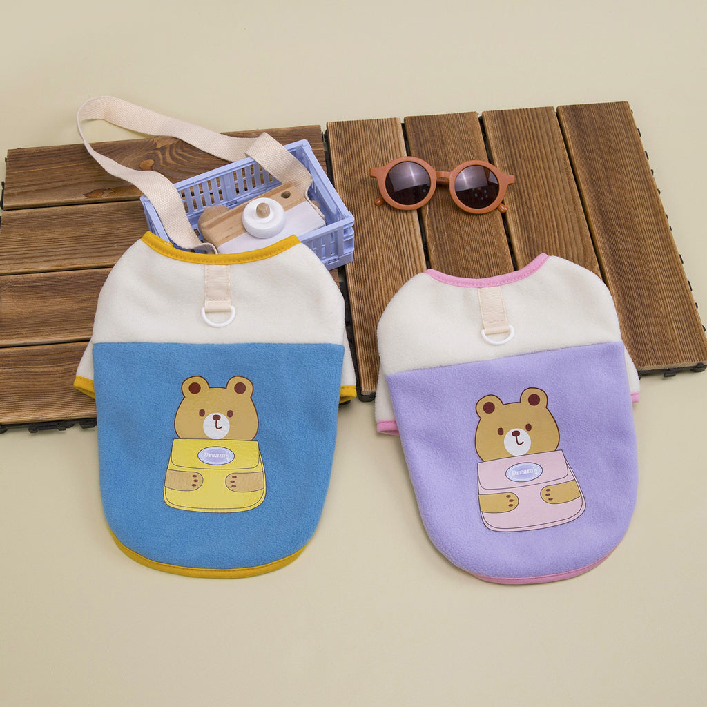 Cute Fleece Dog Vest for Small Dogs_CWMM12199