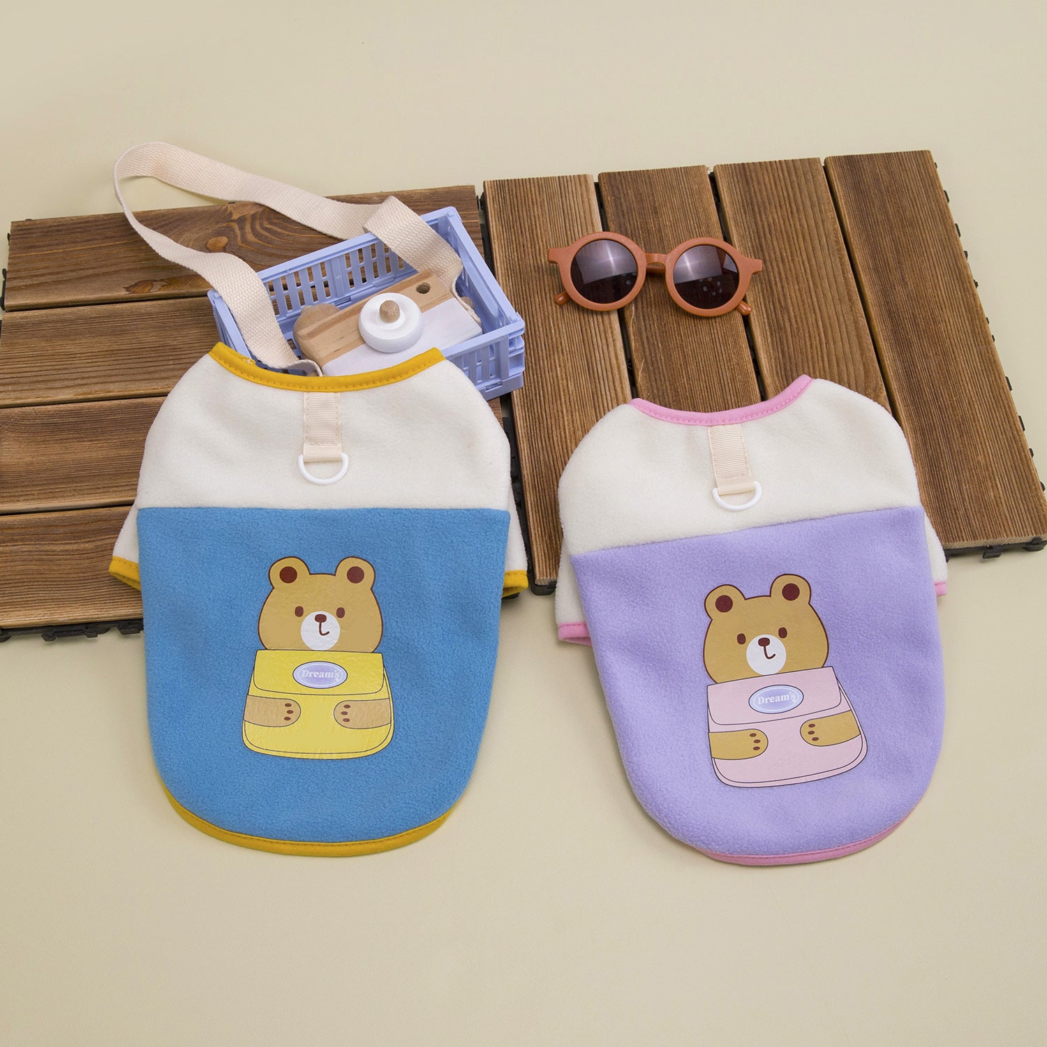 Cute Fleece Dog Vest for Small Dogs_CWMM12199