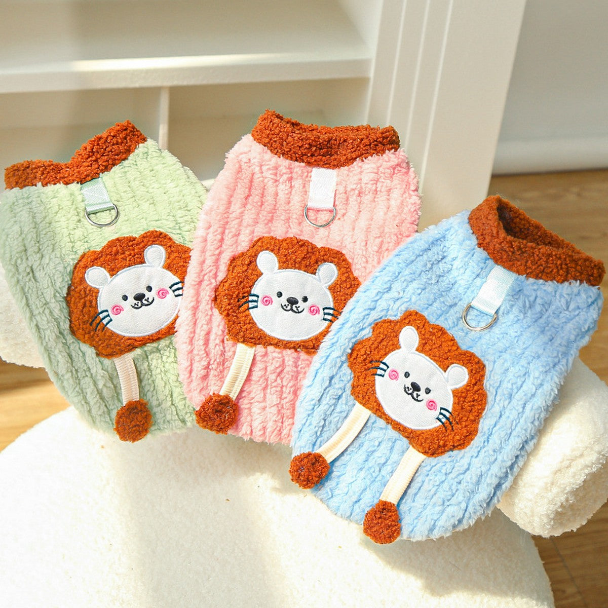 Plush Lion Suit for Hairless Pets Warmth Solution_CWMM11130