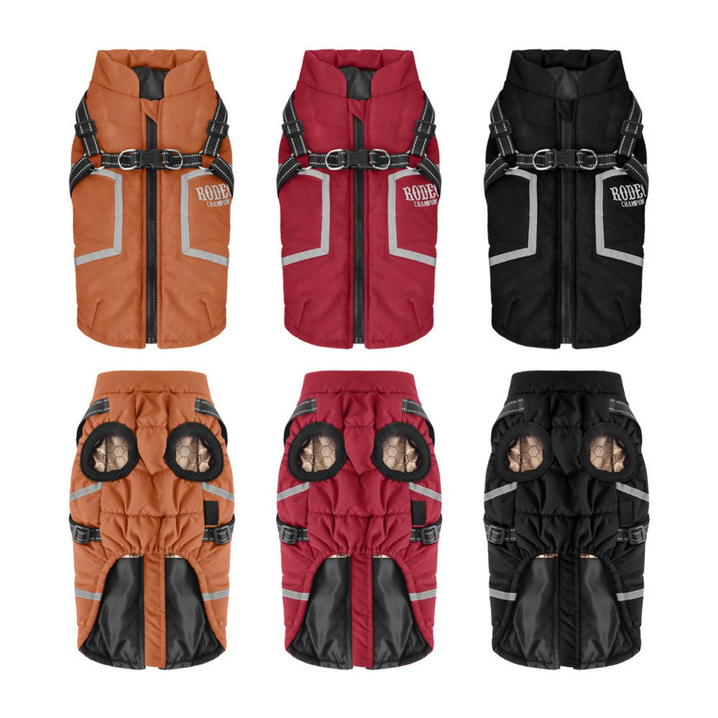 Warm Waterproof Dog Jacket, Harness Pet Coat_CWMM12437