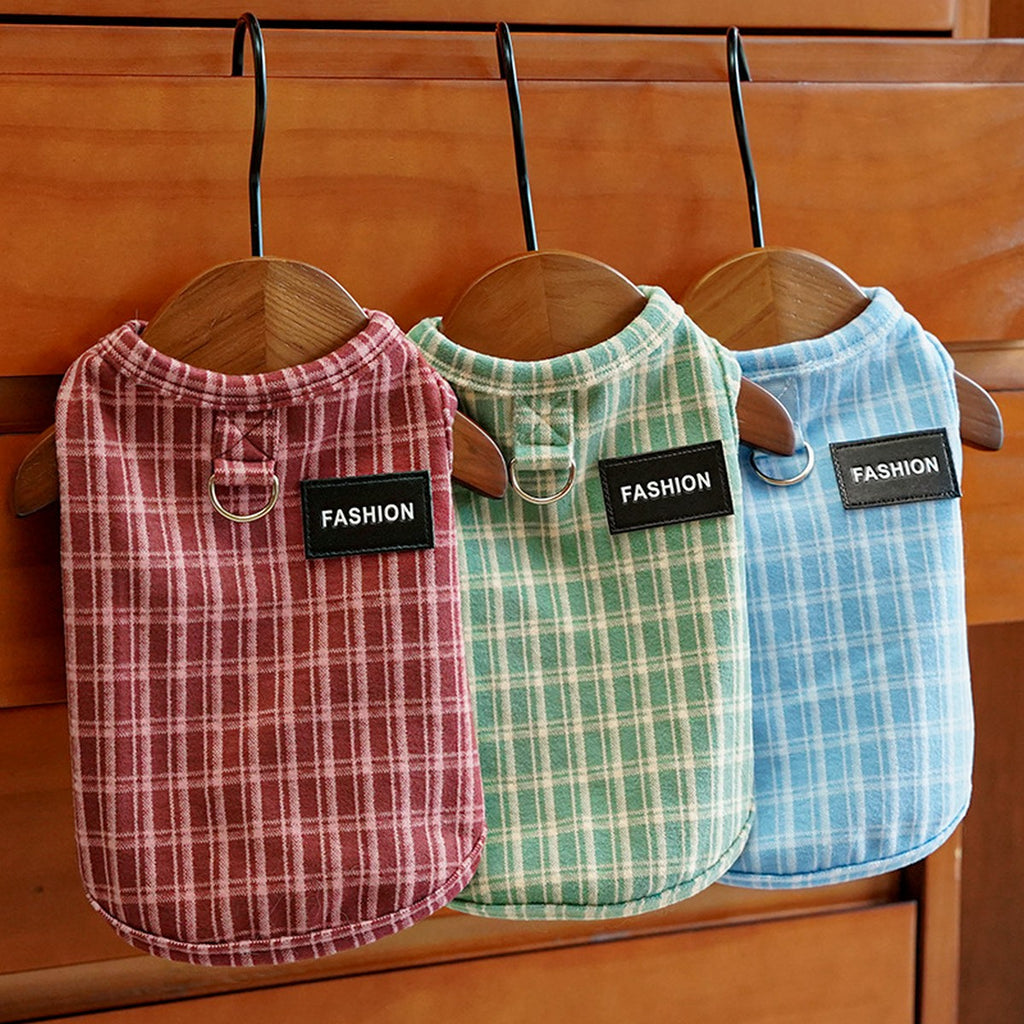 Plush Checkered Dog Turtleneck Outfit_CWMM11134