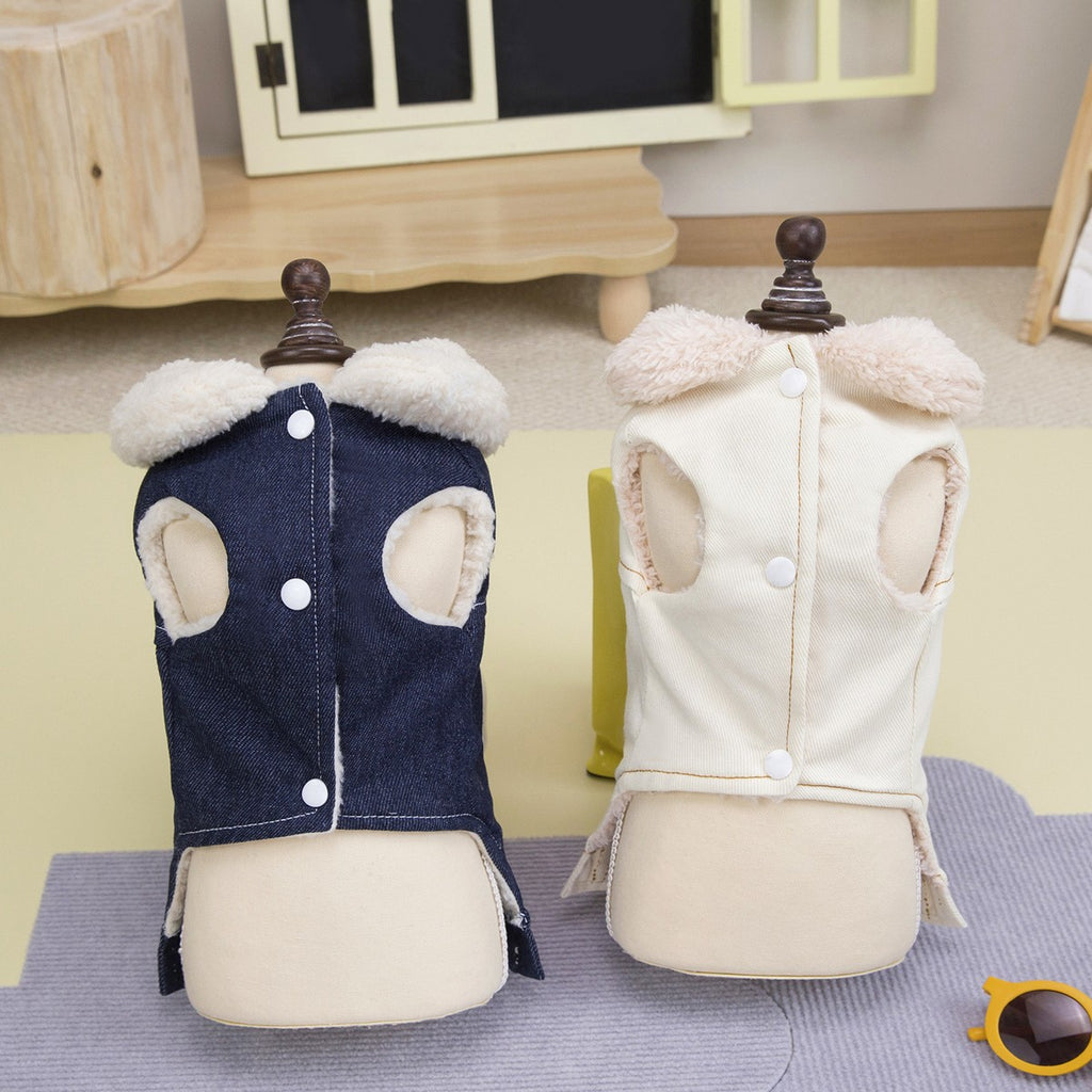 Winter Sherpa Dog Vest with Leash Ring_CWMM12233