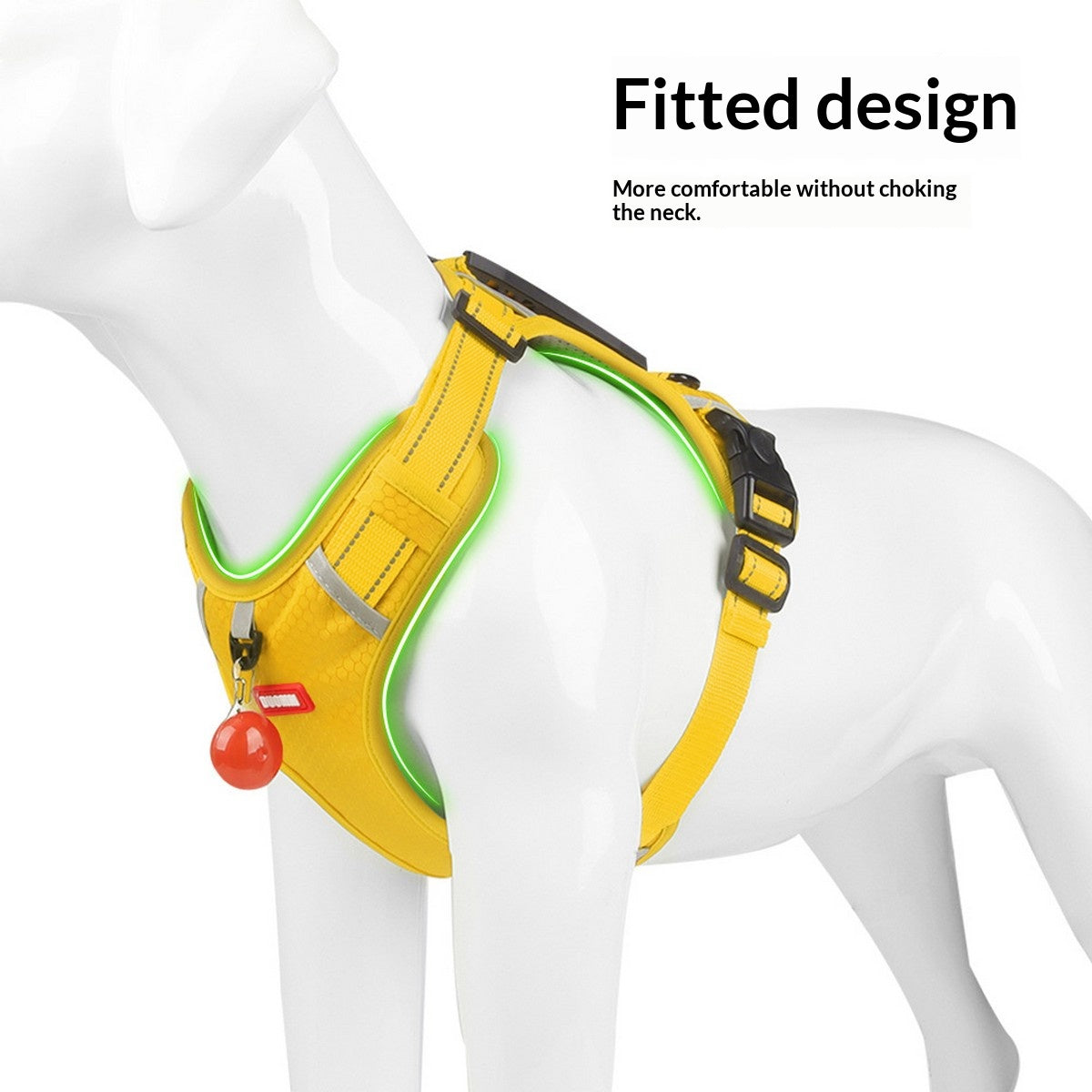 No-Pull Reflective Dog Harness, Large Dog Leash_CWMM12442