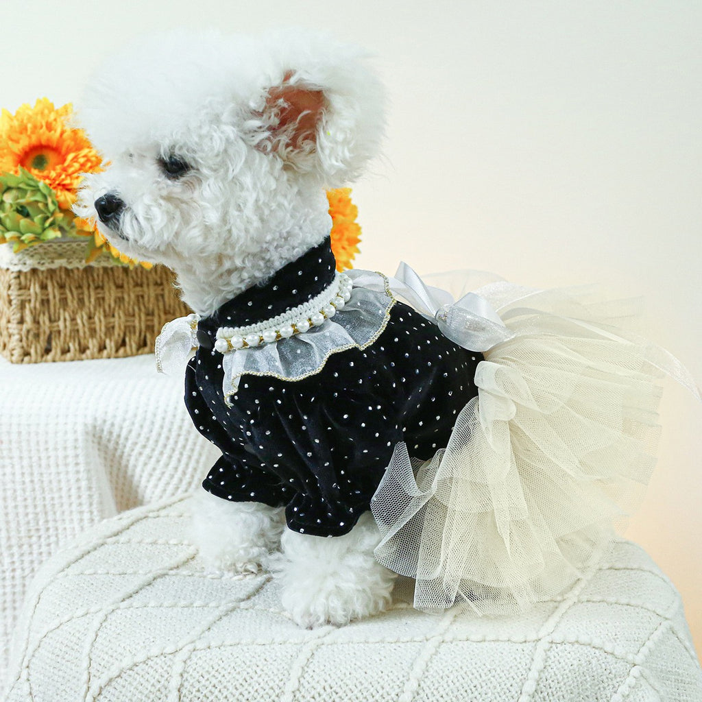 Cute Pet Princess Dress Tulle Lace Skirt_CWMM13013
