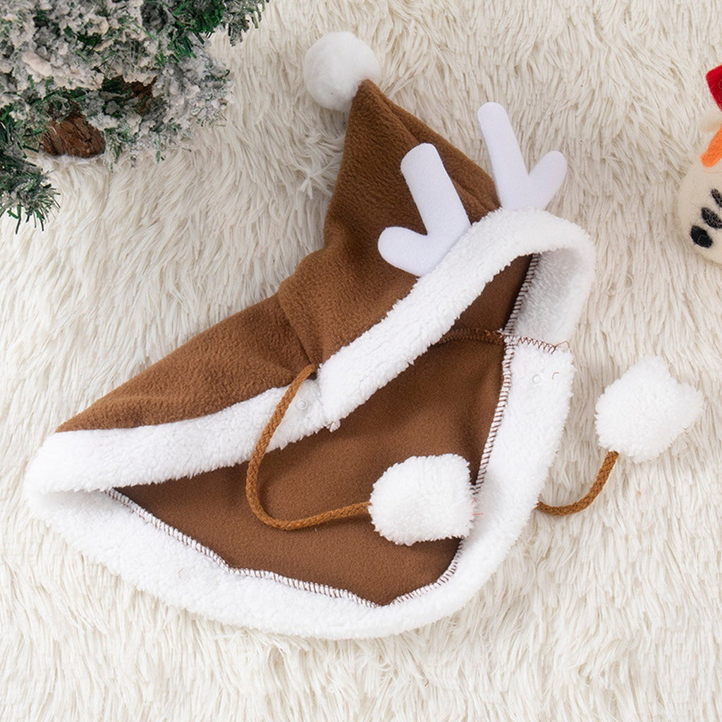 Small Dog Cat Cosplay Reindeer Costume_CWMM12879