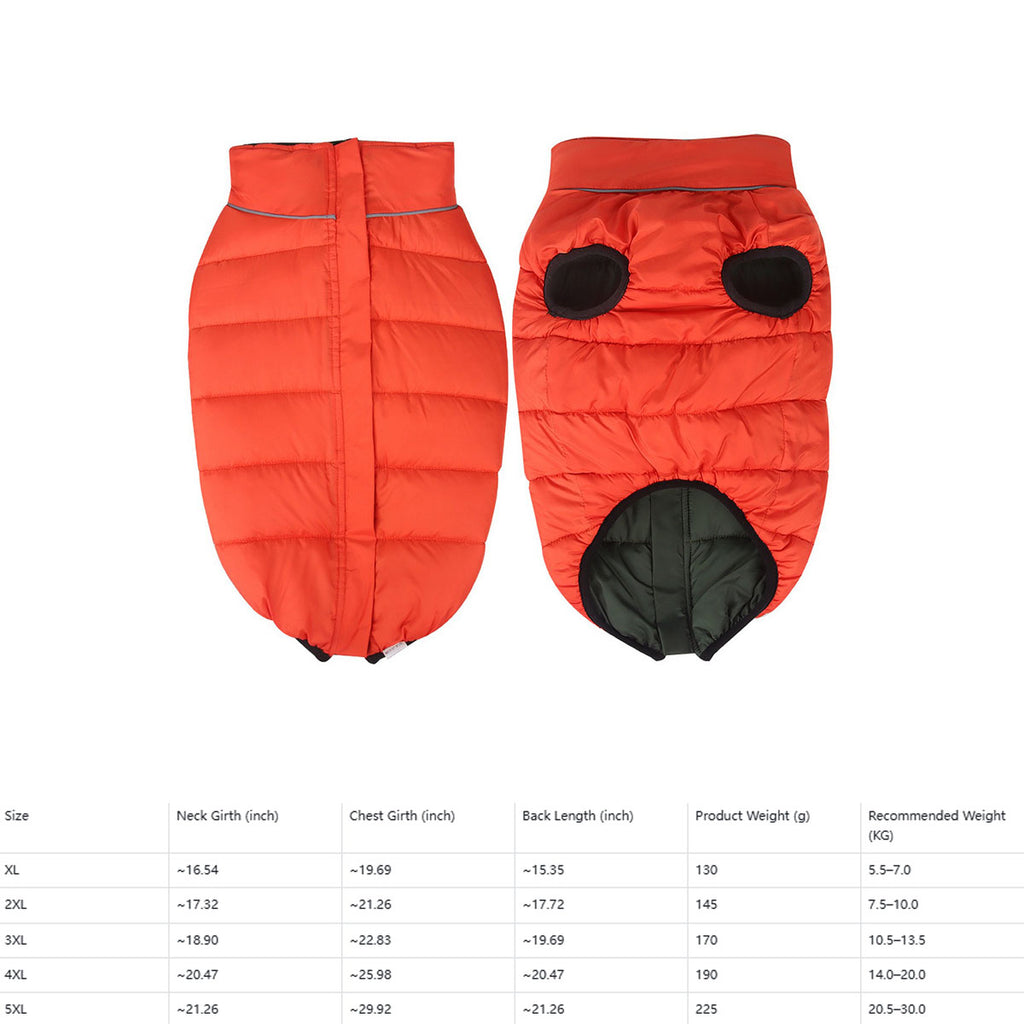 Warm Reversible Dog Coat for Cold Weather_CWMM12407