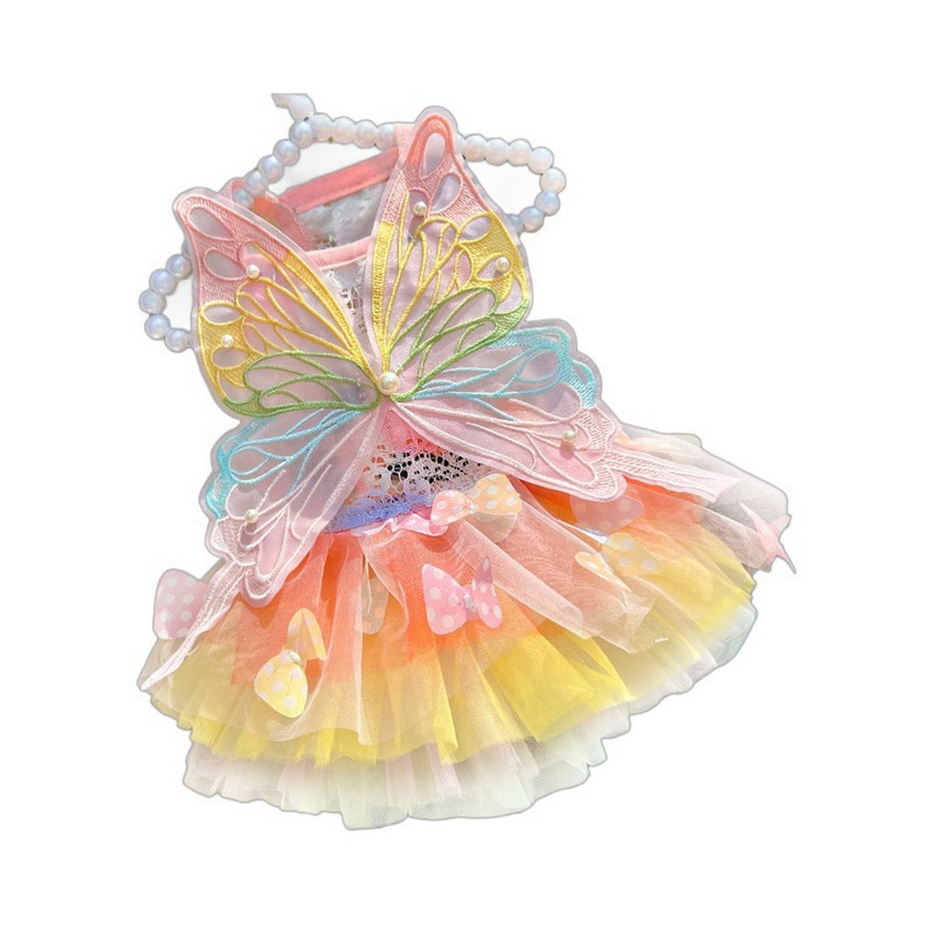 Fluffy Pet Dress with Bow – Princess Style_CWMM11080