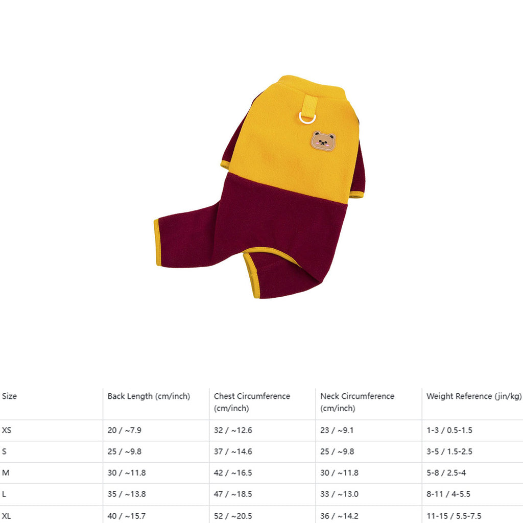 Plush Fleece Dog Jumpsuit Winter Small Dogs_CWMM12255