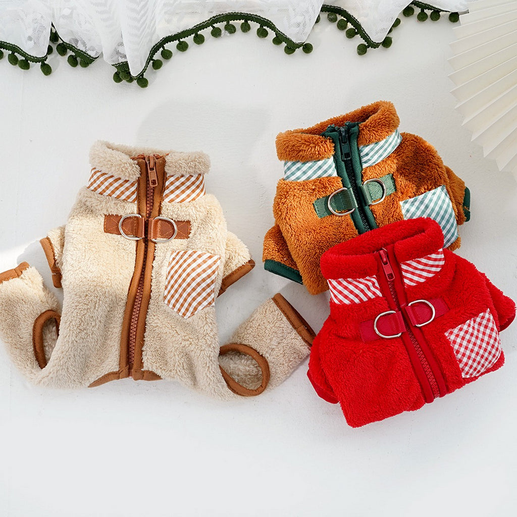 Pet Fleece Jumpsuit – Dog Cat Winter Outfit_CWMM11276