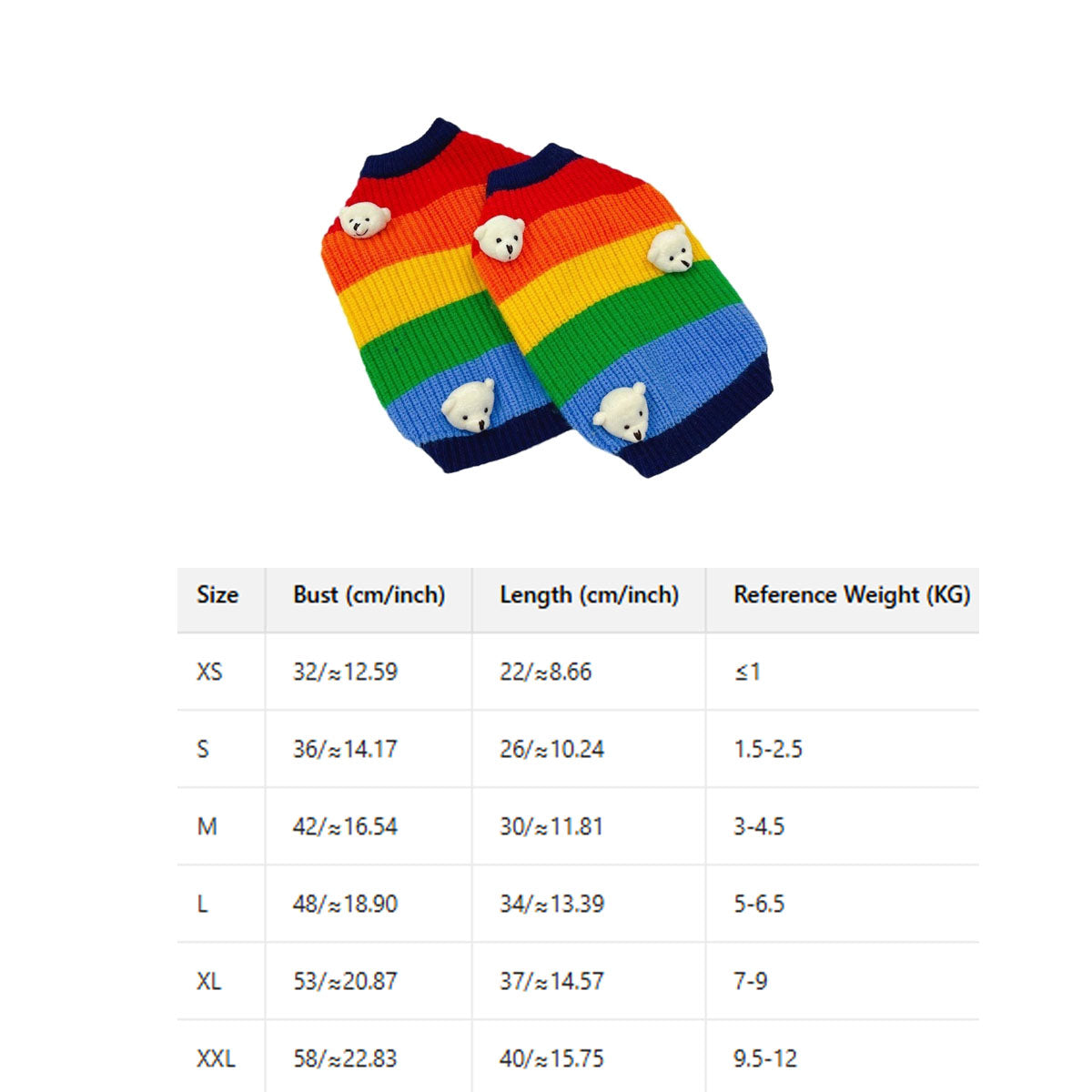 Colorful Knit Dog Cat Sweater for Winter_CWMM12307