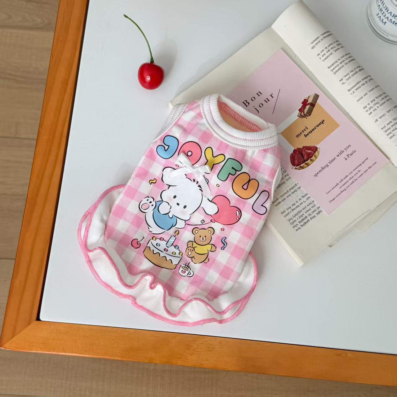 Small Dog Fleece Dress with Leash Ring_CWMM12204