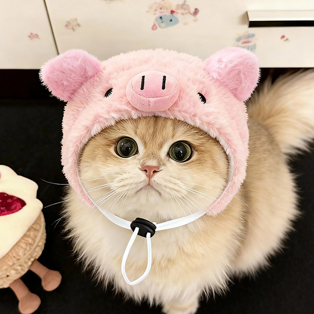 Pet Pig Costume Hat for Dogs Cats_CWMM12788