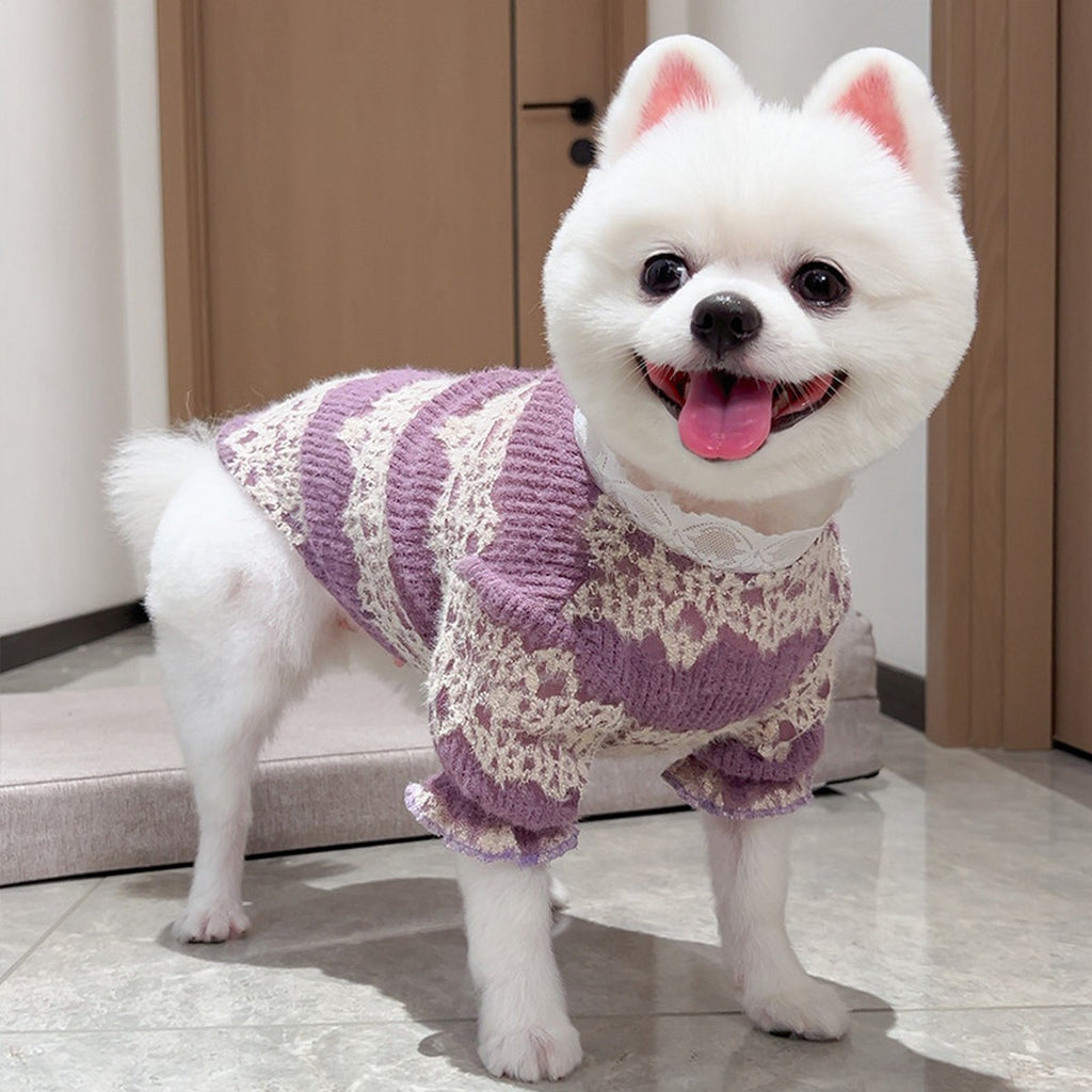 Lace Pet Turtleneck – Warm Winter Dog & Cat Shirt_CWMM11075