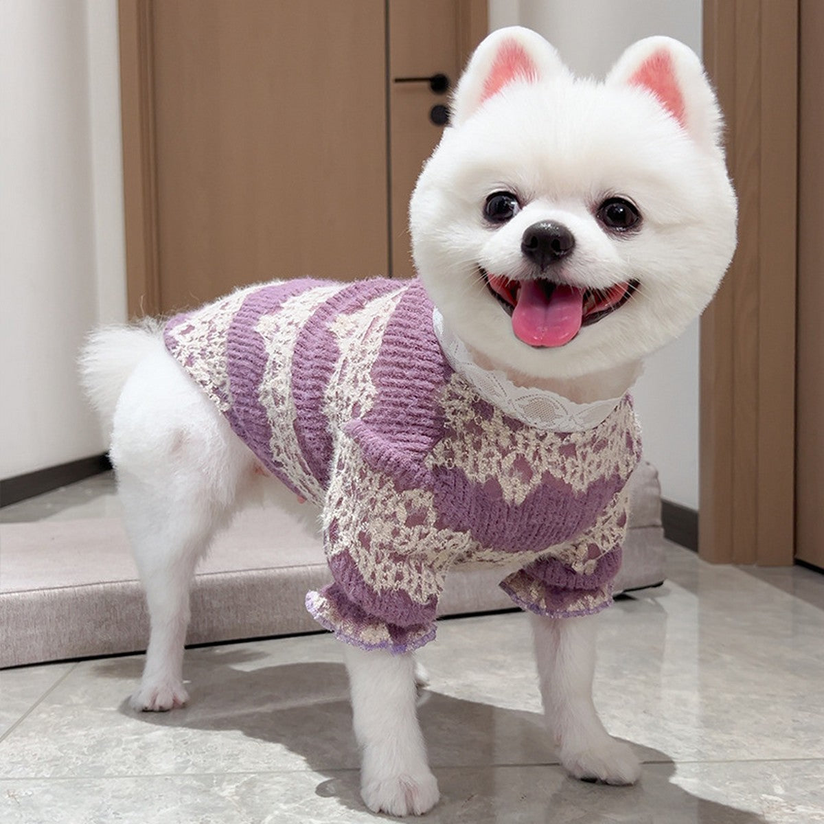Lace Pet Turtleneck – Warm Winter Dog & Cat Shirt_CWMM11075