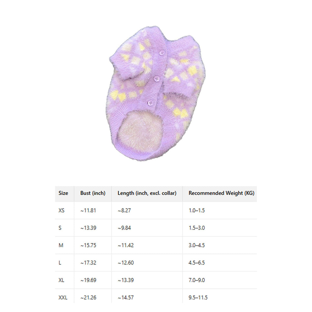 Purple Gradient Knit Dog Cat Sweater_CWMM12350
