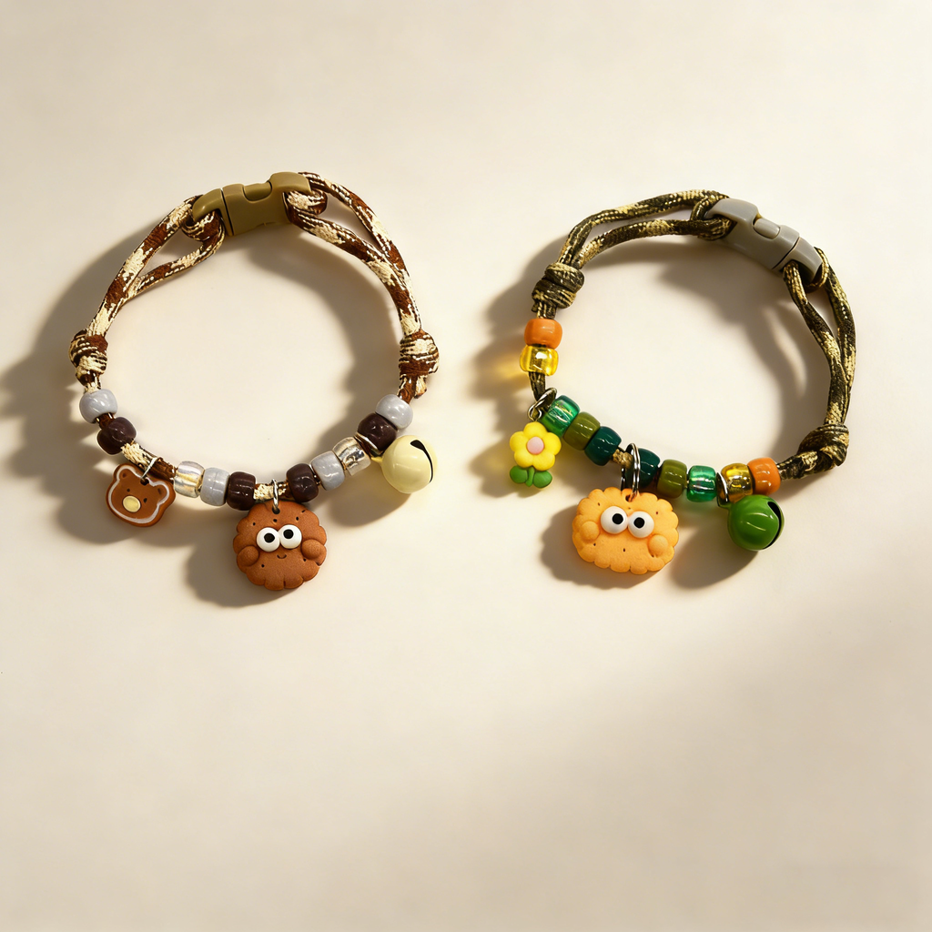 Cute Pet Paw Print Collar with Bell_CWMM13149