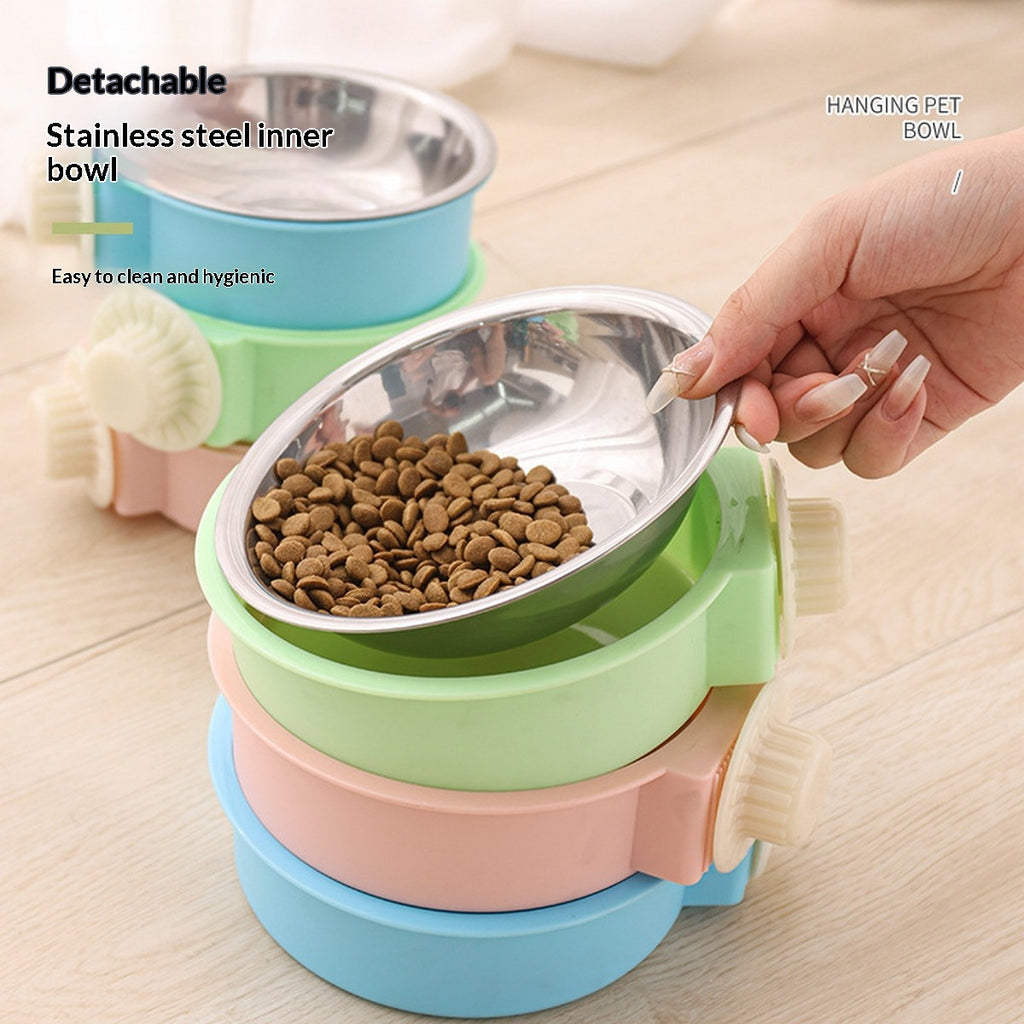 Thickened Fixed Hanging Stainless Steel Pet Bowl_CWMM13009