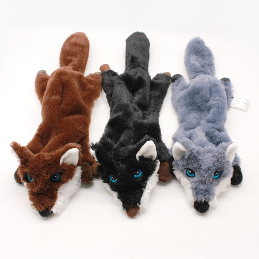 Durable Tri-Color Wolf Plush Toy_CWMM13327