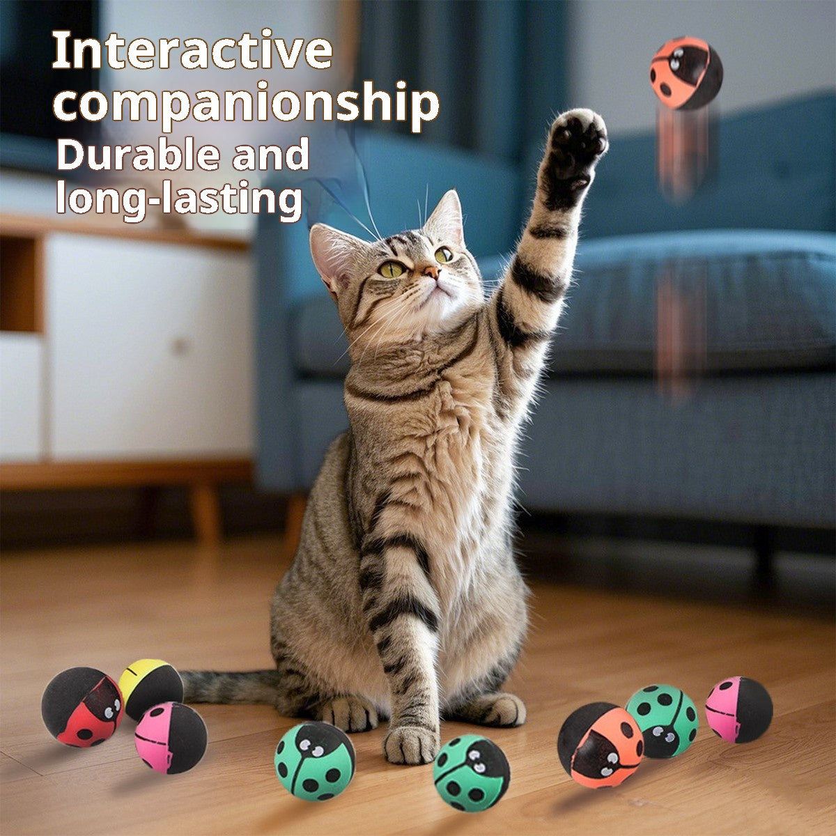 Insect Cat Toy Rolling Bounce Ball Small_CWMM11490