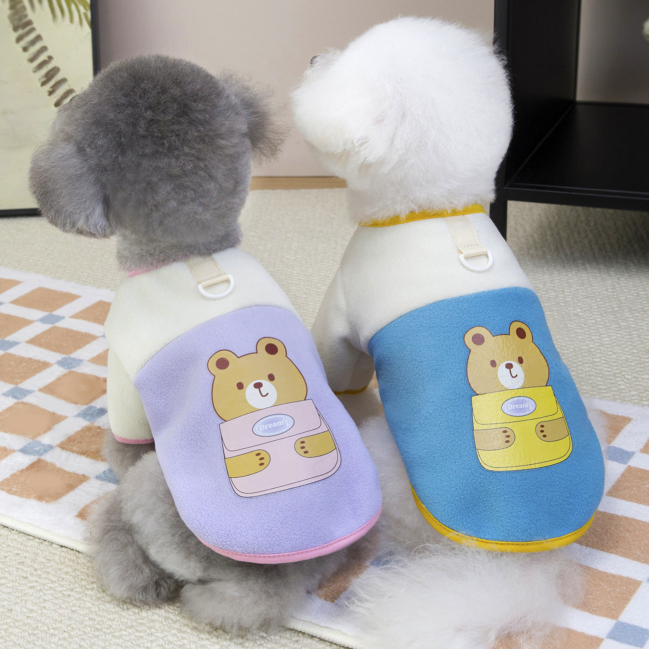 Cute Fleece Dog Vest for Small Dogs_CWMM12199