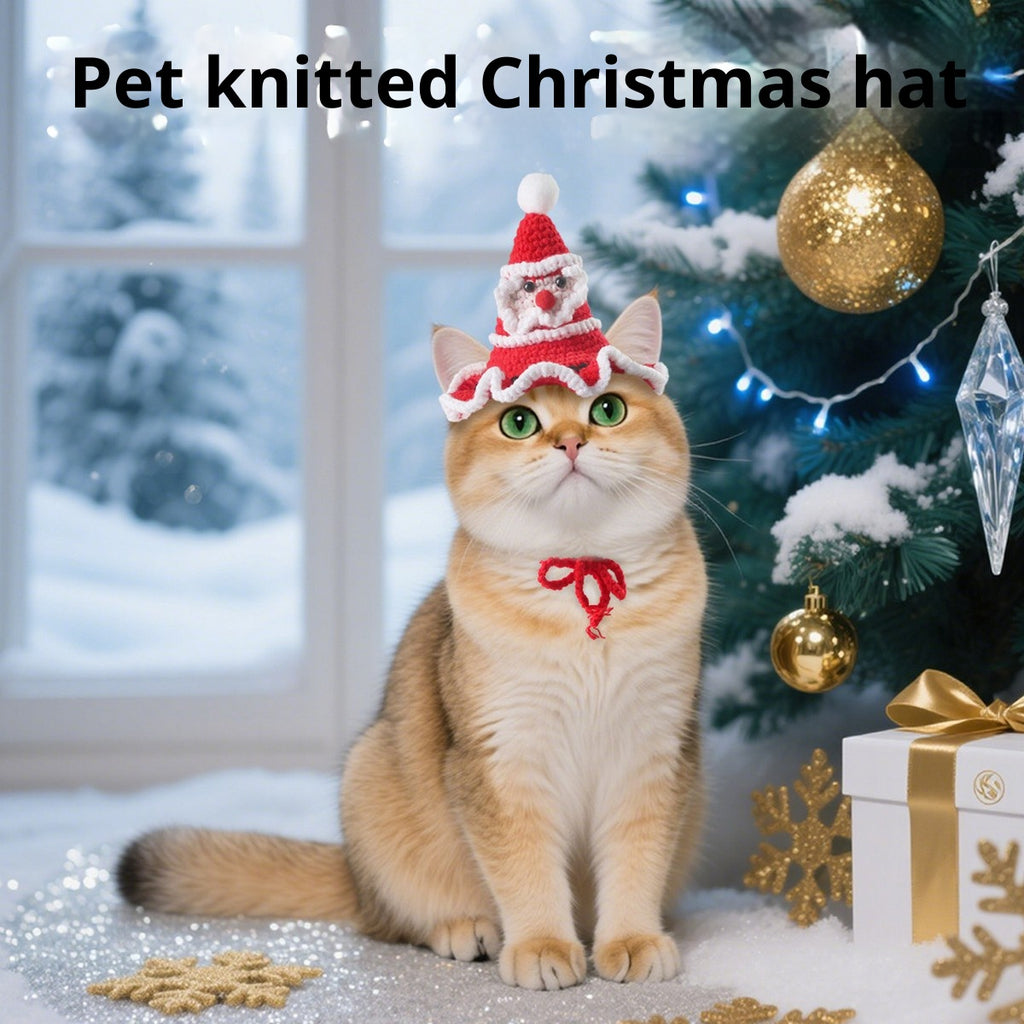 Christmas Pet Hat – Santa & Tree Hat for Cats Dogs_CWMM11356