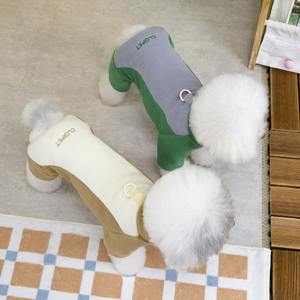 Cozy Fleece Dog Jumpsuit for Small Dogs_CWMM12232