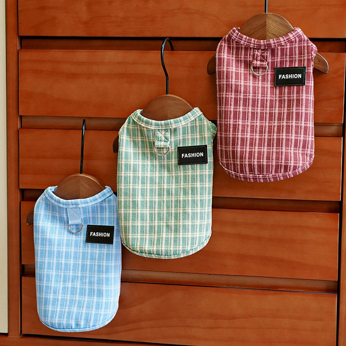 Plush Checkered Dog Turtleneck Outfit_CWMM11134