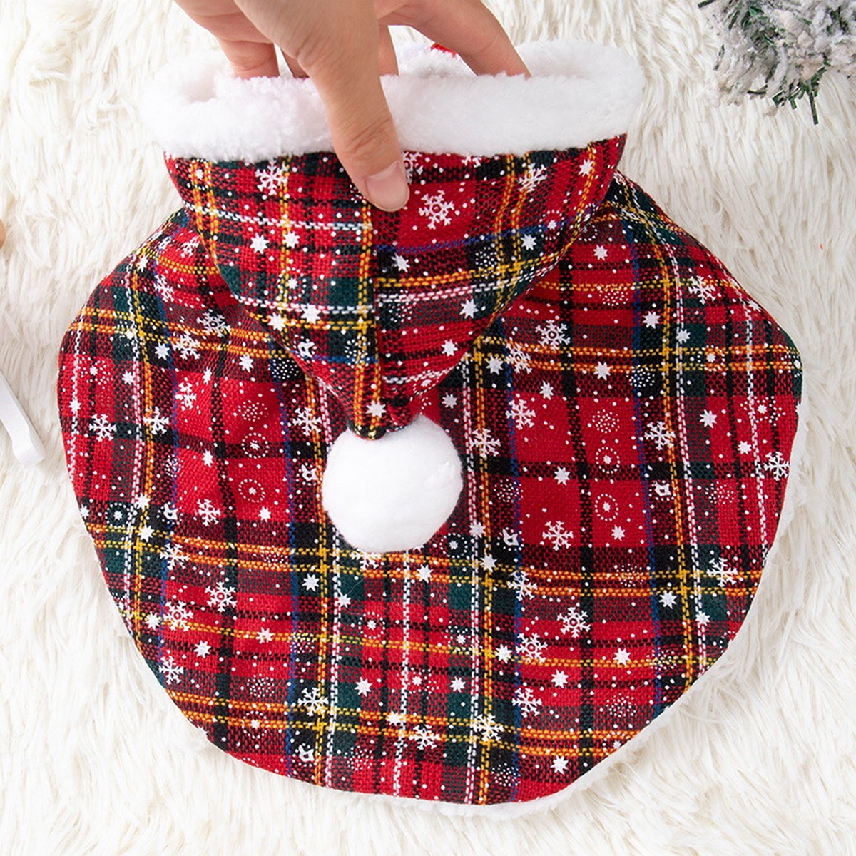 Pet Standing Christmas Hooded Cape Costume_CWMM12881