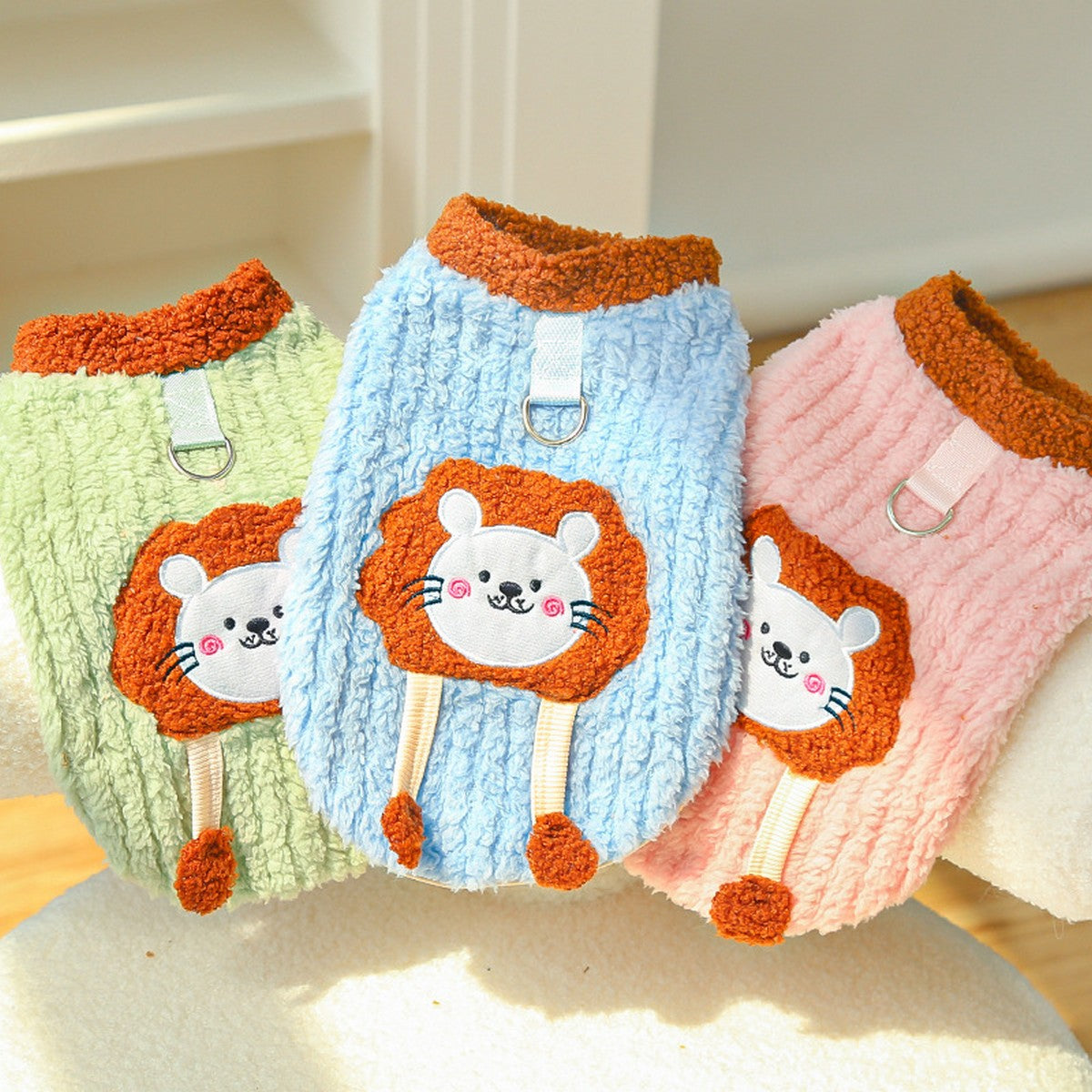 Plush Lion Suit for Hairless Pets Warmth Solution_CWMM11130