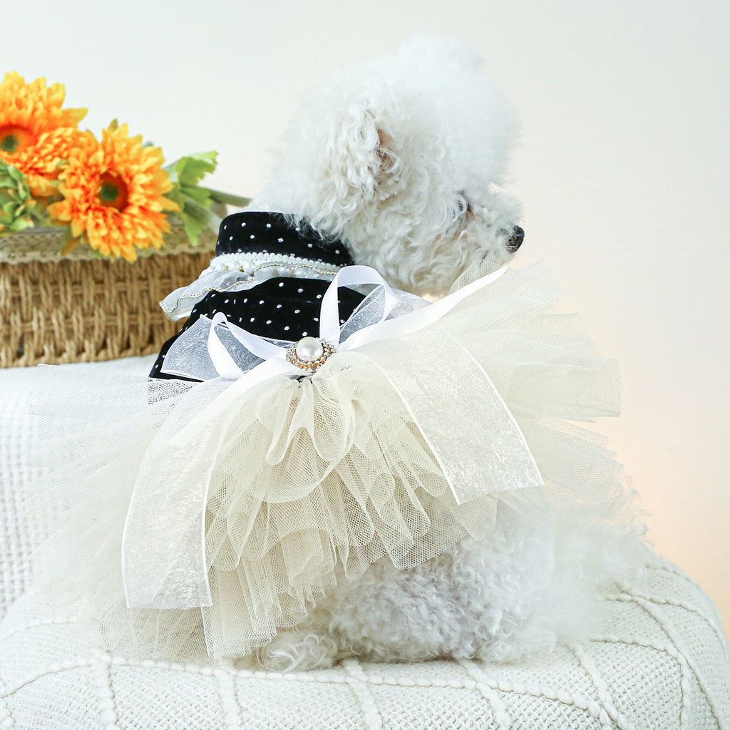 Cute Pet Princess Dress Tulle Lace Skirt_CWMM13013