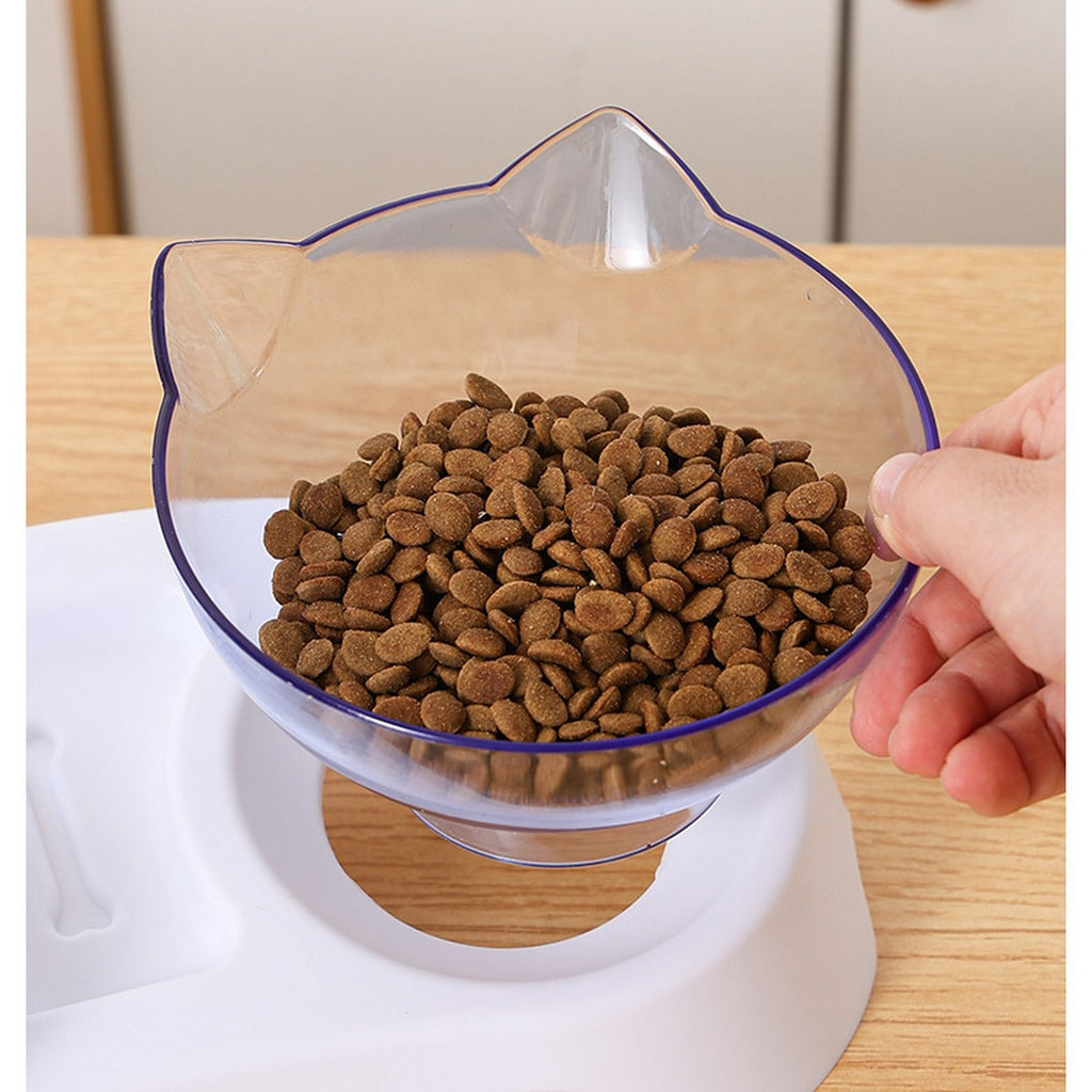 Elevated Plastic Cat and Dog Double Feeding Bowl_CWMM13011