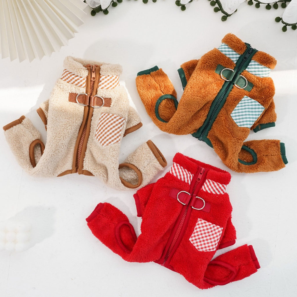 Pet Fleece Jumpsuit – Dog Cat Winter Outfit_CWMM11276