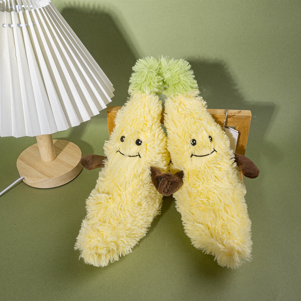Hugging Banana Plush Dog Toy Squeaky_CWMM13354