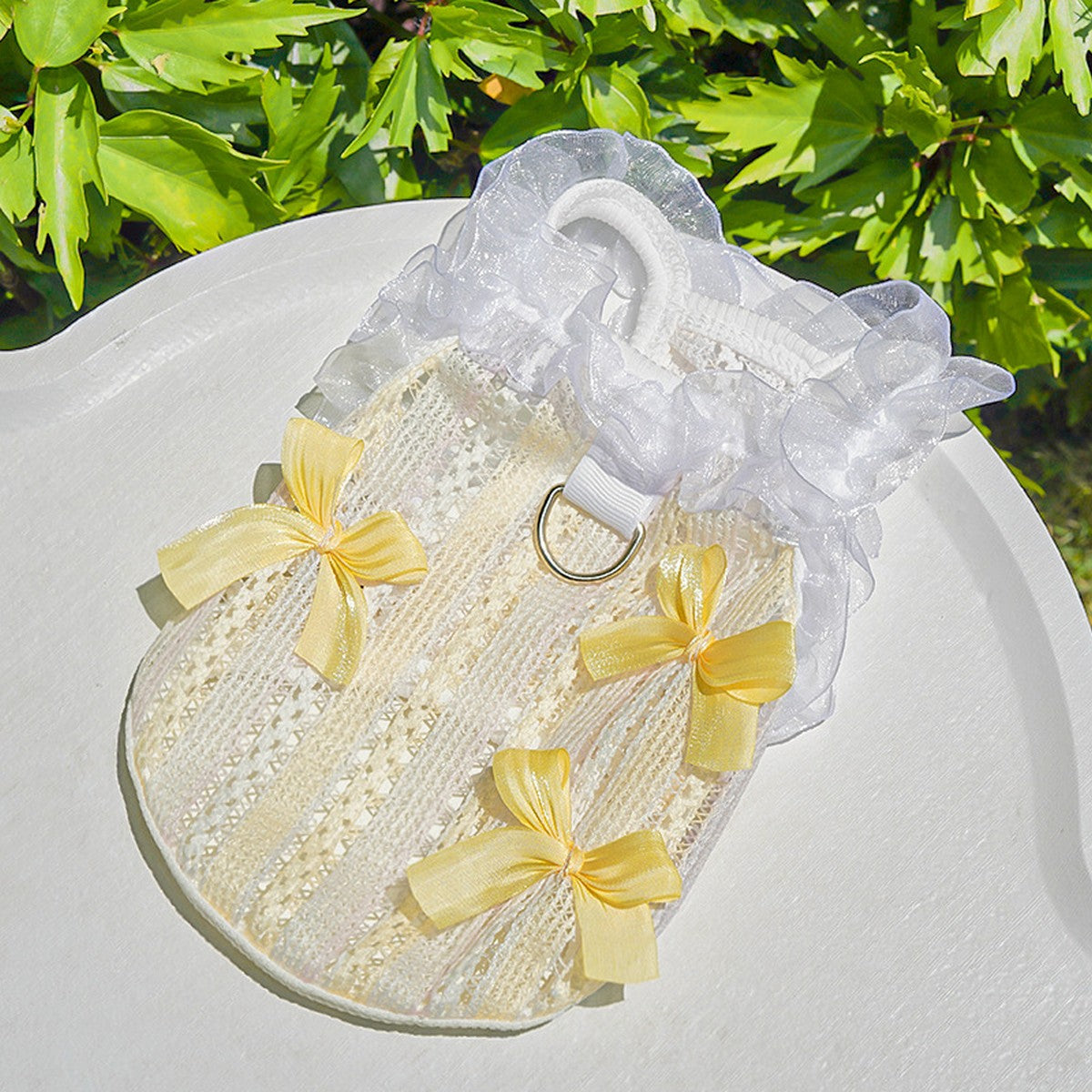 Lace Pet Vest – Hollow Ruffle Summer Cami_CWMM11167