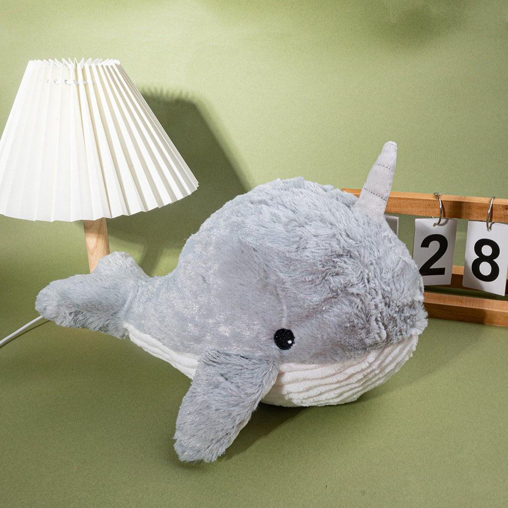 Cute Narwhal Plush Dog Toy Durable_CWMM13355
