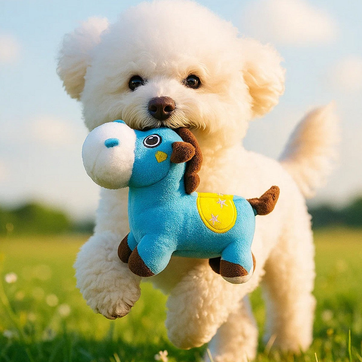 Squeaky Plush Horse Toy for Dogs_CWMM13301
