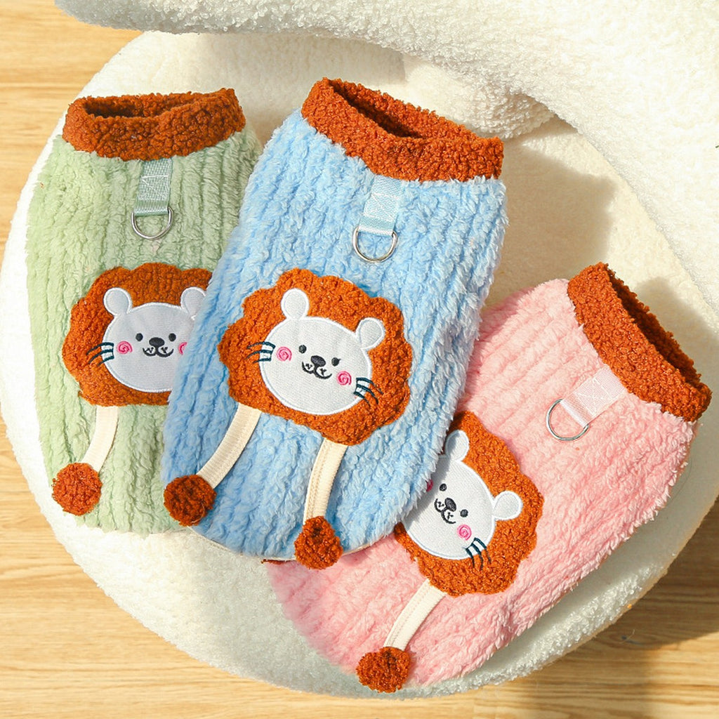Plush Lion Suit for Hairless Pets Warmth Solution_CWMM11130