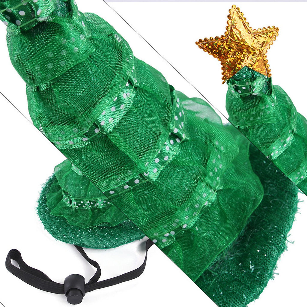 Pet Holiday Hat – Green Christmas Tree Costume Hat_CWMM11351