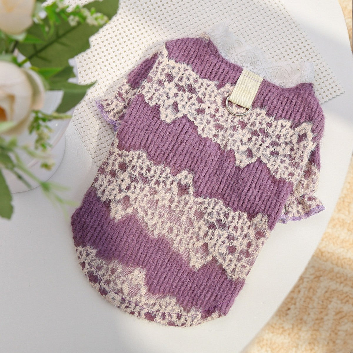 Lace Pet Turtleneck – Warm Winter Dog & Cat Shirt_CWMM11075