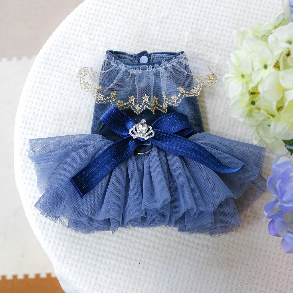 Pet Cozy Tulle Dress Royal Princess Skirt_CWMM13044