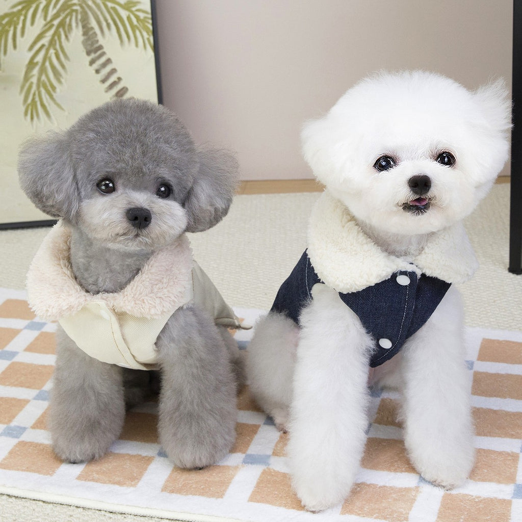 Winter Sherpa Dog Vest with Leash Ring_CWMM12233