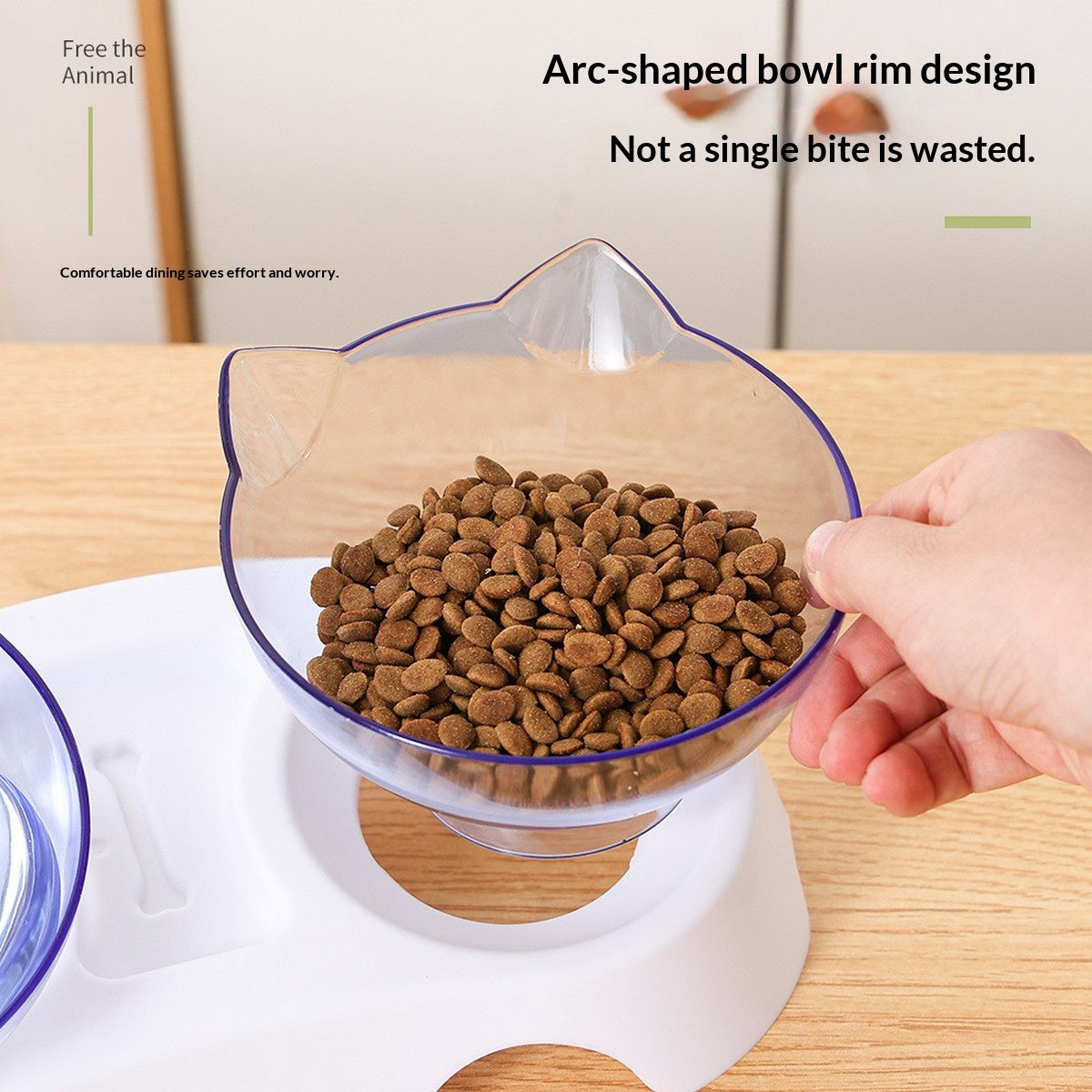 Elevated Plastic Cat and Dog Double Feeding Bowl_CWMM13011