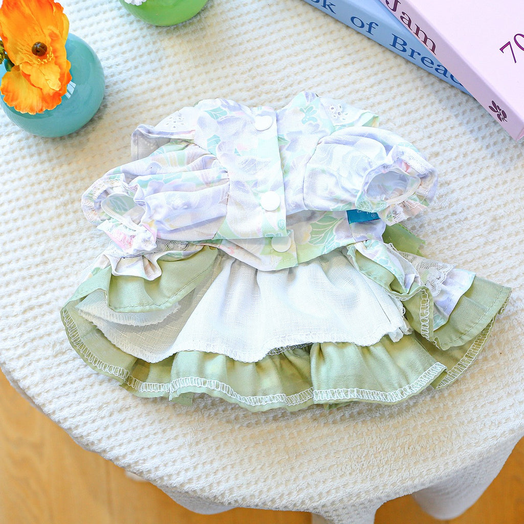 Small Pet Green Fantasy Tulle Dress_CWMM13115