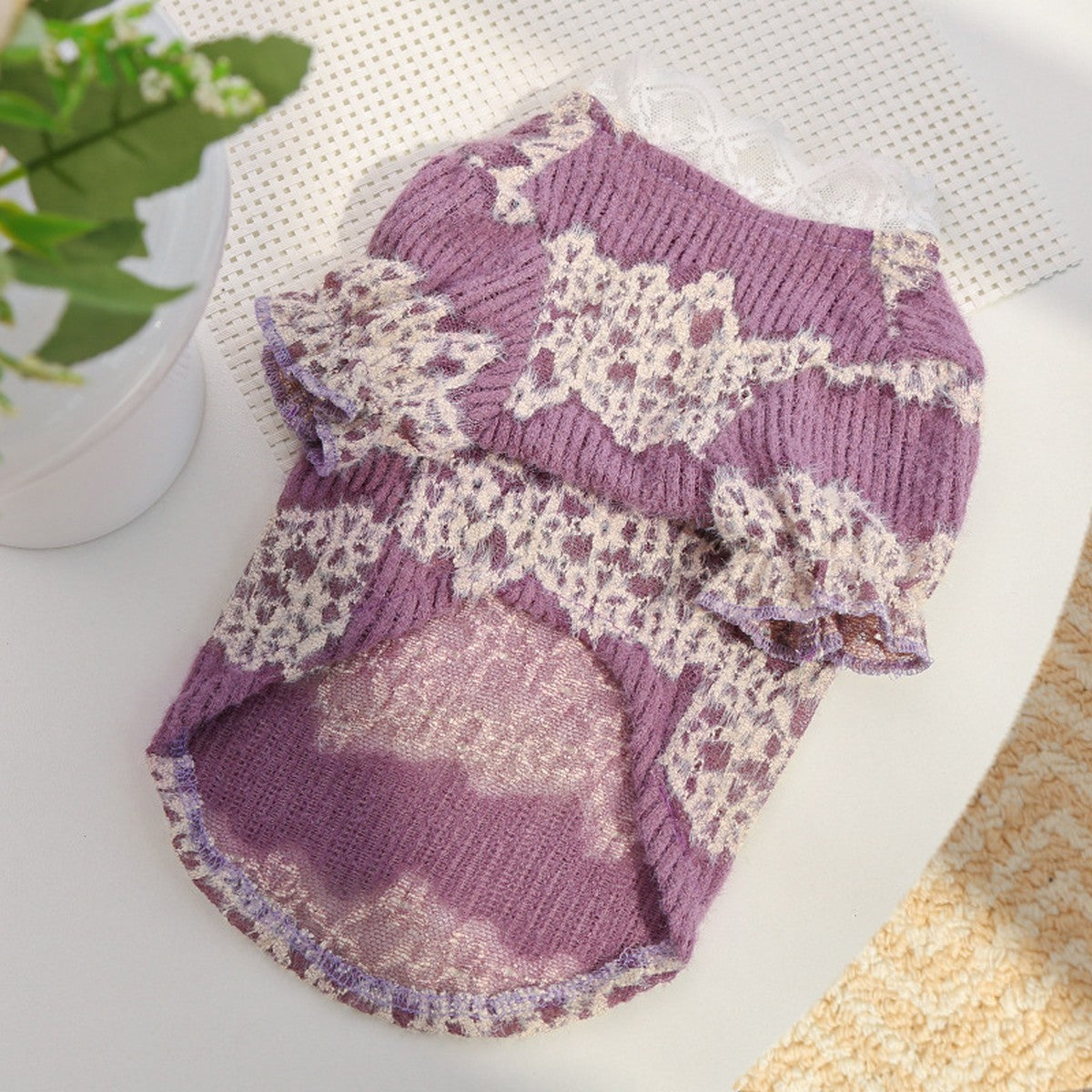 Lace Pet Turtleneck – Warm Winter Dog & Cat Shirt_CWMM11075