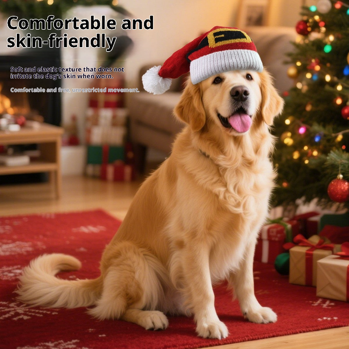 Pet Christmas Hat – Red Holiday Headwear_CWMM11354
