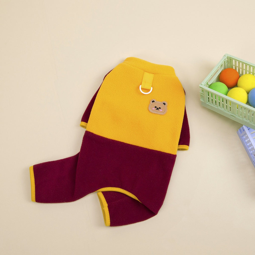 Plush Fleece Dog Jumpsuit Winter Small Dogs_CWMM12255